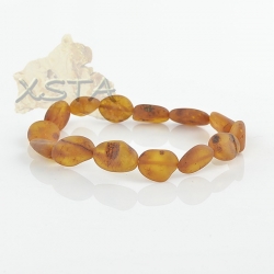 Amber bracelet flat olive raw